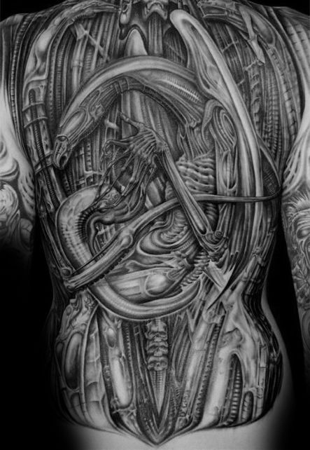 50 HR Giger Tattoo Designs for Men