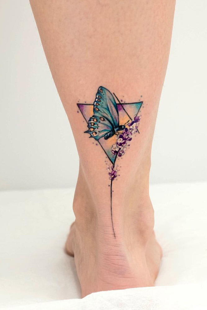 Geometric Tattoo Butterfly