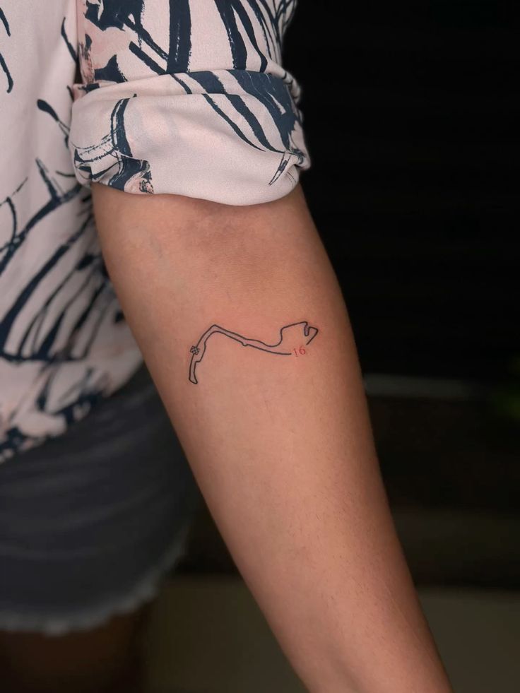 Circuit de monaco f1 tattoo charlec leclerc no 16