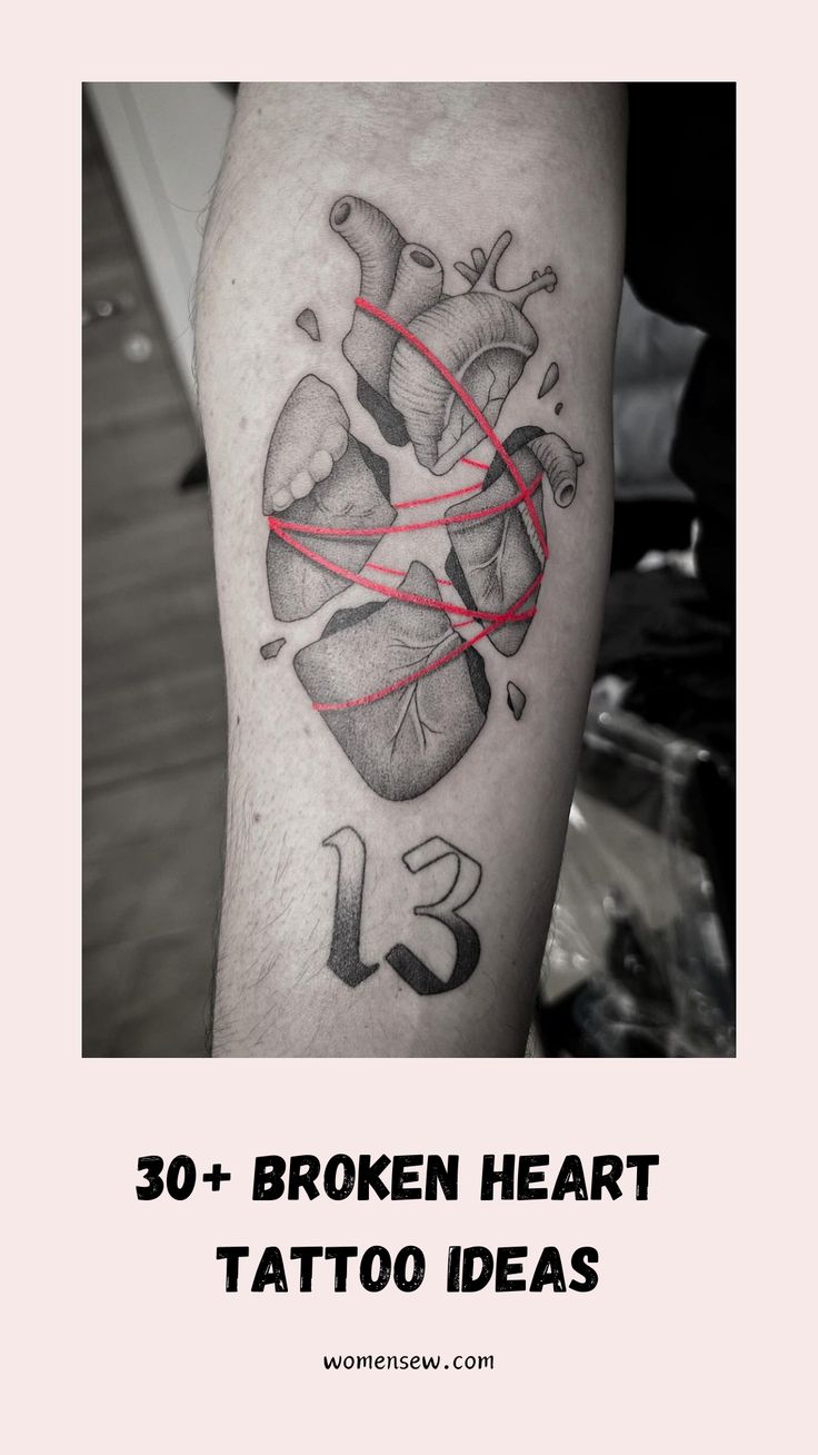 30+ Broken Heart Tattoo Ideas for Overcoming Adversity