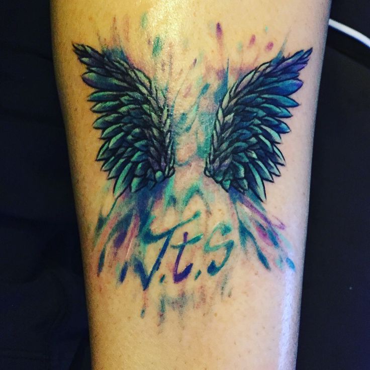 Pin by Tifany Banks on tattoo cover up | Tattoos, Angel wings tattoo, Memorial  tattoos