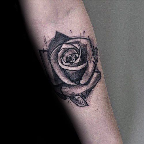 73 Beautiful Black Rose Tattoo Designs for Men