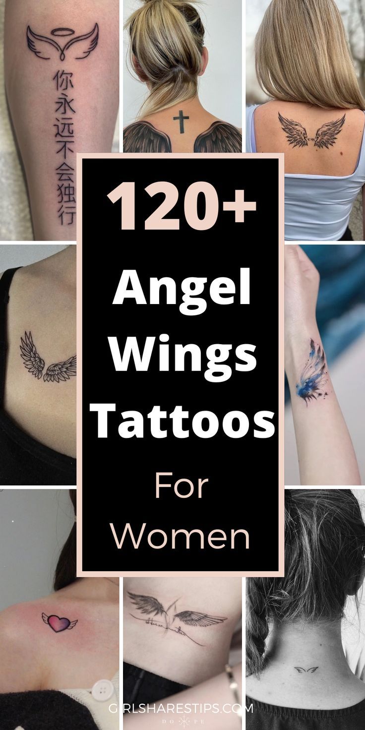 Angel Wing Tattoo Meaning & 120+ Best Angel Wings Designs For Women | Tattoo  Ideas Female