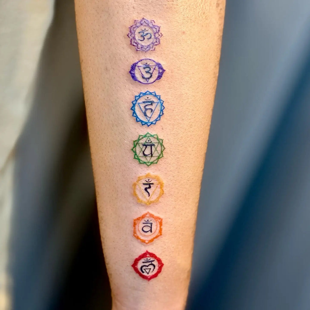 Minimal Chakra Tattoo