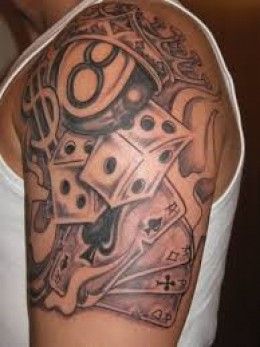 Gambling Tattoo Designs And Meanings-Gambling Tattoo Ideas And Pictures