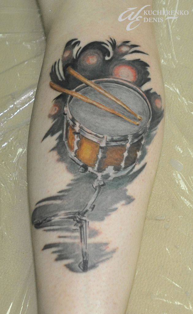 Pin by Miroslav L`vov on Miroslav | Music tattoo designs, Drum stick tattoo, Drum tattoo