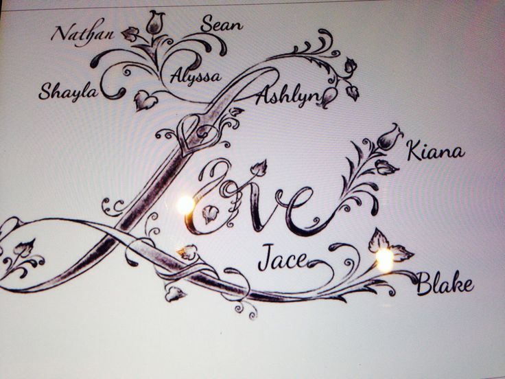 Tattoos with kids names, Grandchildren tattoos, Grandma tattoos