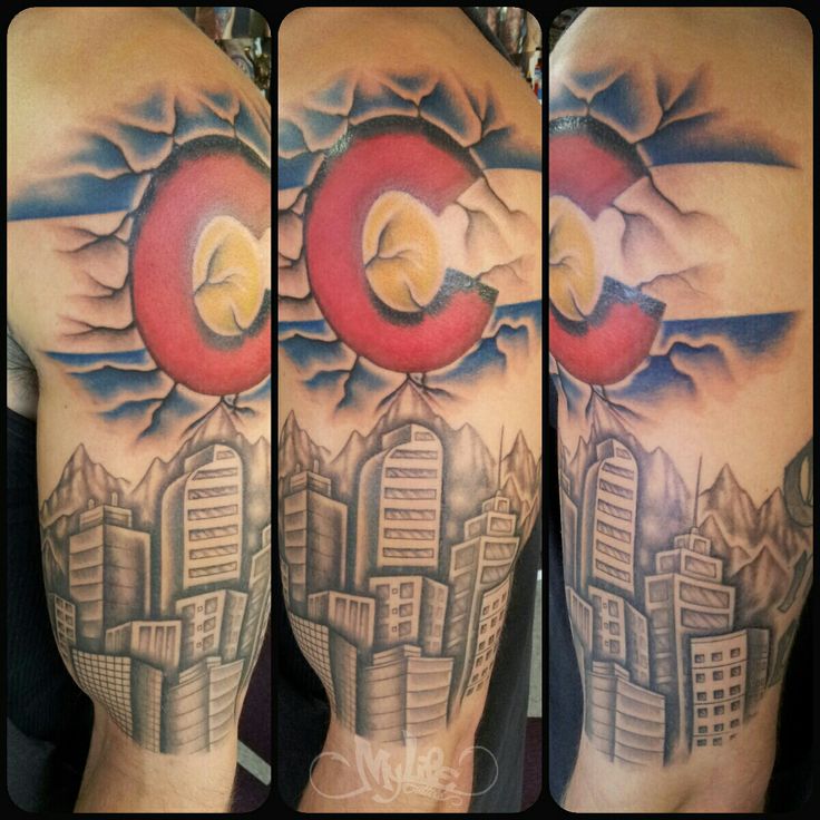 Colorado is where I'm from! Super fun custom piece representing the Mile  High City of Denver!