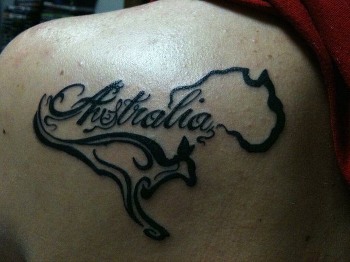 Tattoo, Australia, Travel, Kangaroo, Aussie, Art