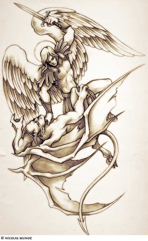 250+ Best Angel Devil Tattoo Designs (2024) Demon vs God Ideas