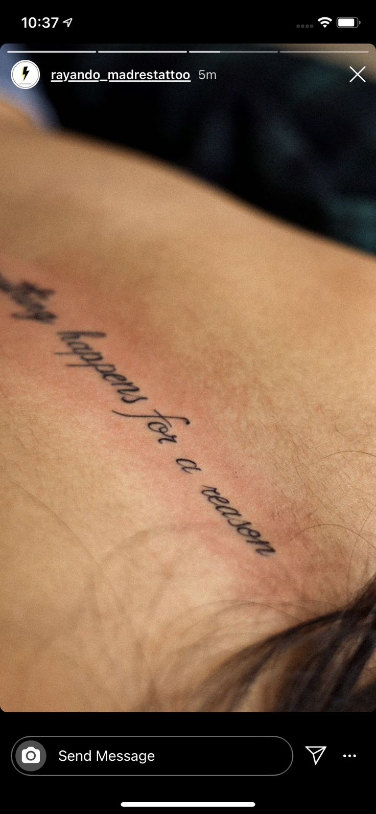 Everything happens for a reason tattoo