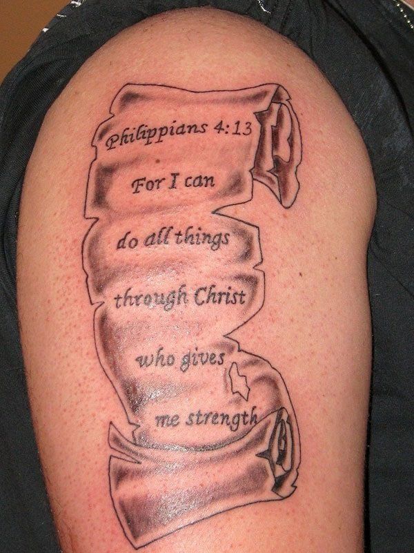40 Inspirational Bible Verse Tattoo Designs and Ideas | Inspirationfeed