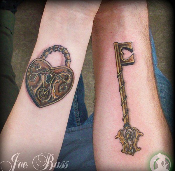 50 Inspiring Lock and Key Tattoos | Art and Design