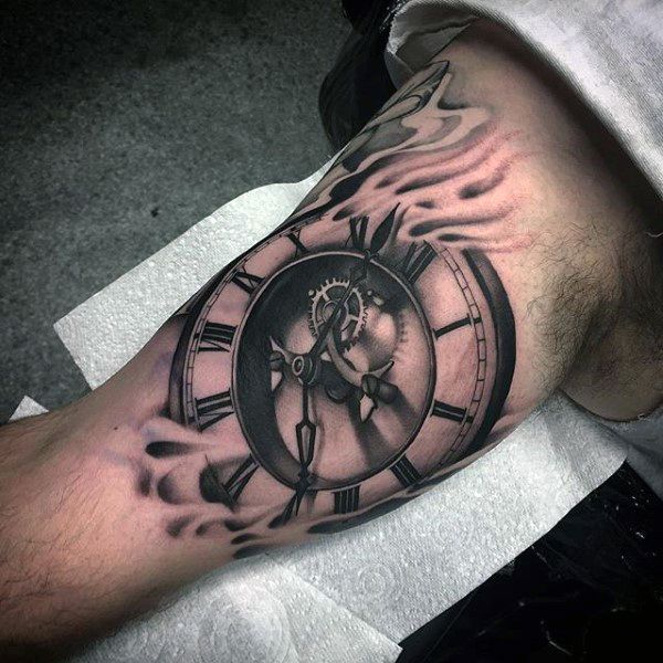 103 Amazing Pocket Watch Tattoo Designs for Men