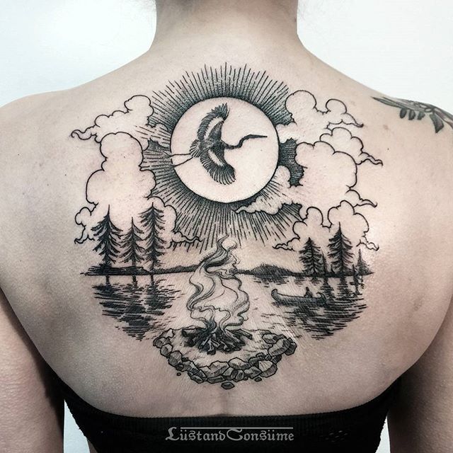 Lake Muskoka tattoo by Phil Tworavens @lustandconsume
