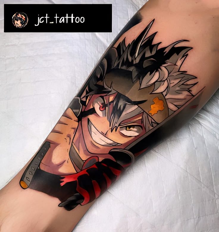 Pin by Haley Mcelrath on Tattoos in 2025 | Anime tattoos, Clover tattoos,  Tattoo apprenticeship