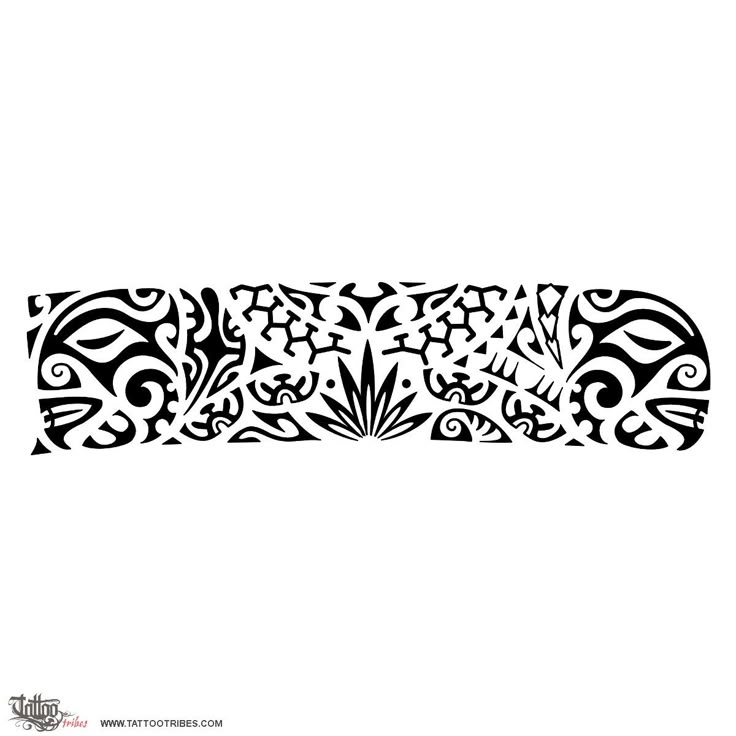 Family and friends (Importance) flax leaves enata original Polynesian tattoo  design