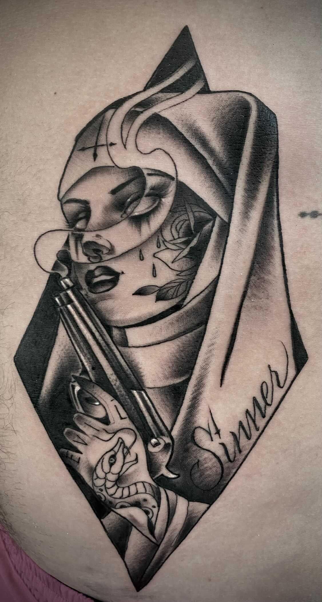 The Sinner -Naughty Nun Tattoo