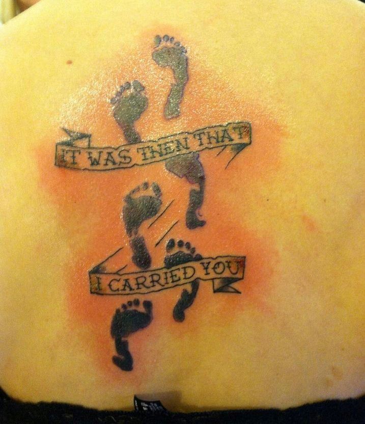footprints in the sand tattoo | Footprints in the Sand tattoo. an orginal  idea(: