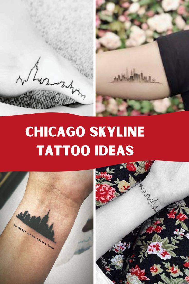47 Eye-Catching Chicago Skyline Tattoo Ideas