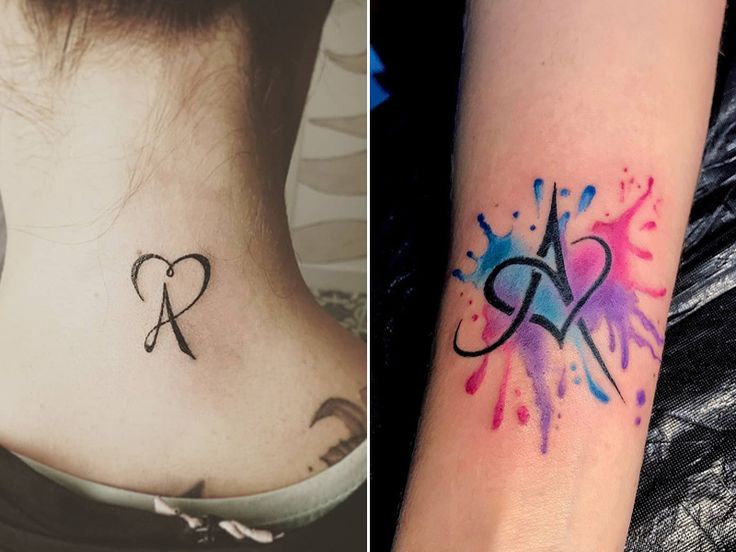 25 Beautiful A Letter Tattoo Designs and Ideas