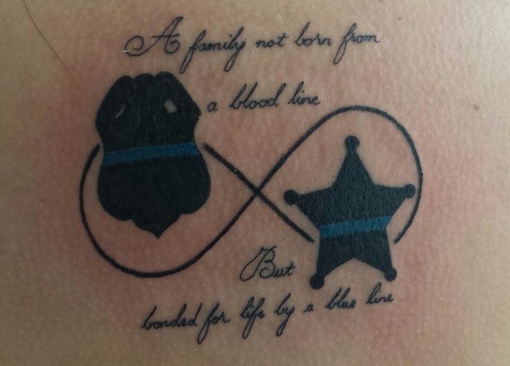 Law enforcement tattoo. I have so e ideas for a few changes but I like this  idea