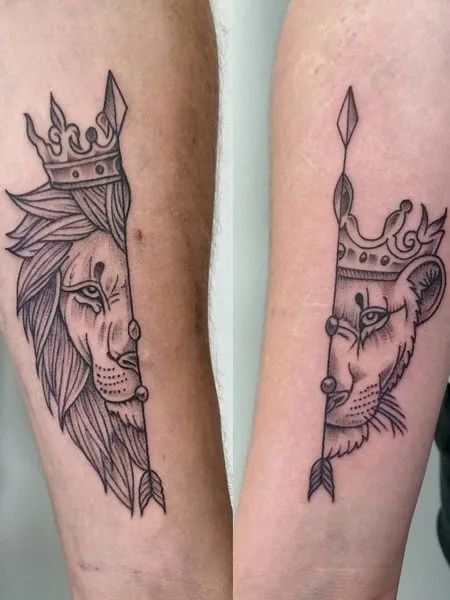 25 Best Matching Couple King And Queen Tattoos - Tattoo Pro