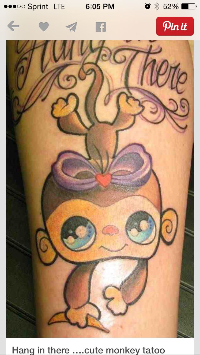 Super Cute Monkey tattoo idea