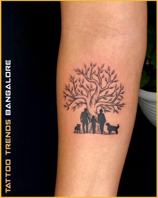 Tattoo Trends on Instagram: "Family tree tattoos have a lot of meaning and symbolism behind them. They traditionally symbolize fertility, growth, wisdom, love, and strength. For some people, the first meaning of