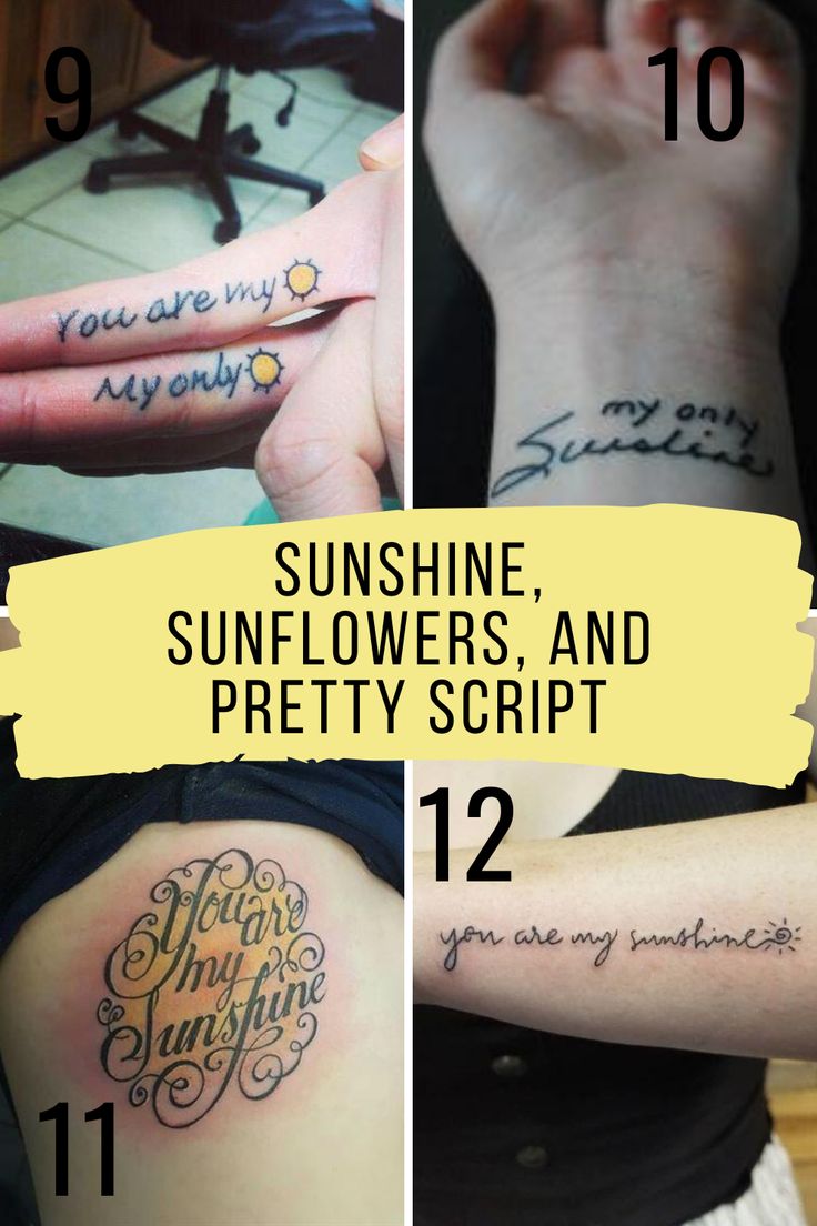 27 You are my Sunshine Tattoo Ideas