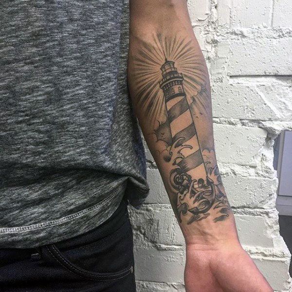 100 Awesome Lighthouse Tattoo Designs for Men