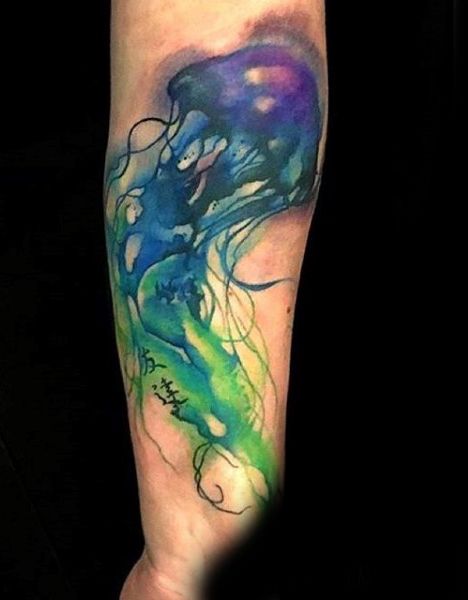 100 Memorable Jellyfish Tattoo Designs for Men