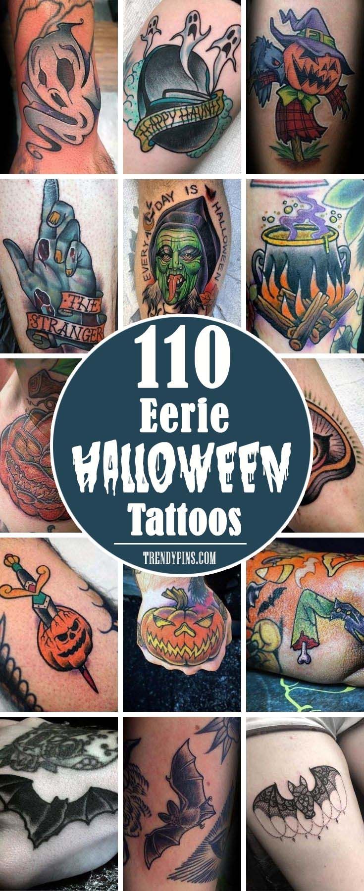110 Halloween Tattoos to Celebrate the Creepy Spirit