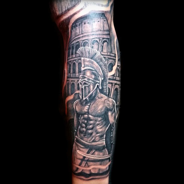 gladiator realistic tattoo