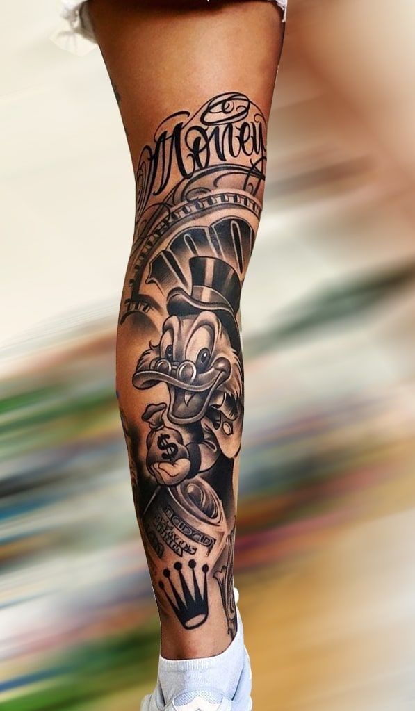 195+ Money Tattoos For Men (2024) Dollar Bill Sign Ink