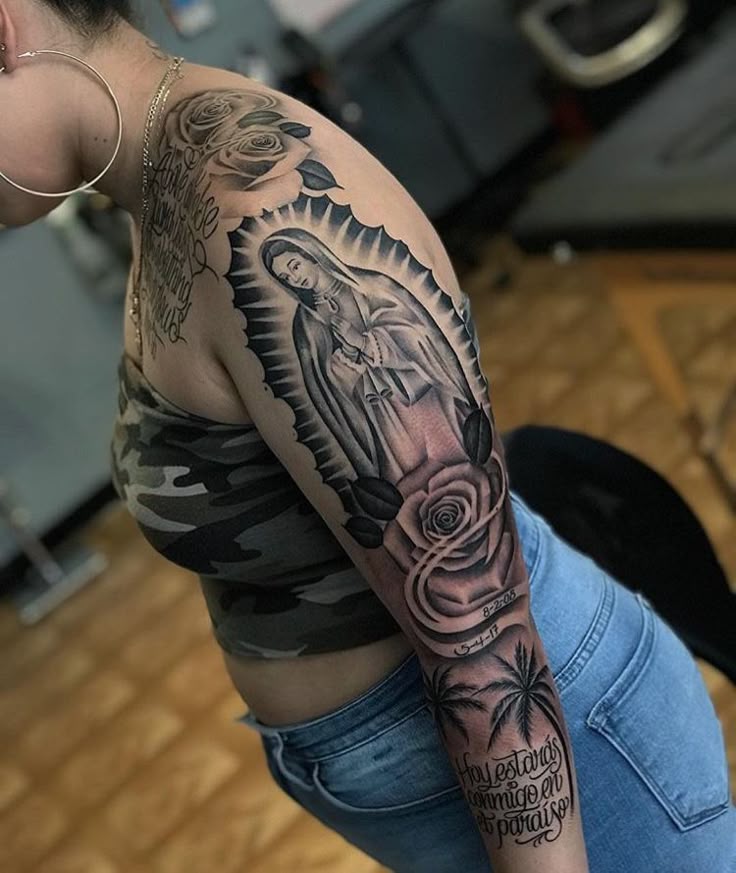 165+ Spectacular Virgin Mary Tattoos With Meaning (2024)
