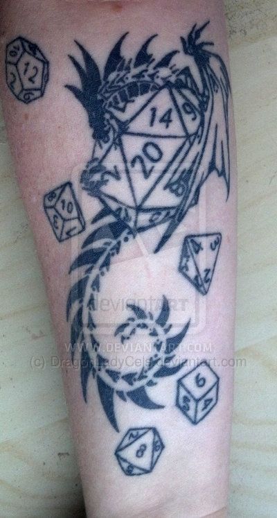 Finished D20 Tattoo by DragonLadyCels on DeviantArt