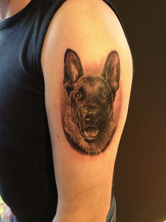 50+ Best German Shepherd Dog Tattoo Ideas - The Paws