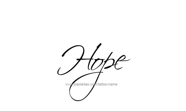 Hope Name Tattoo Designs