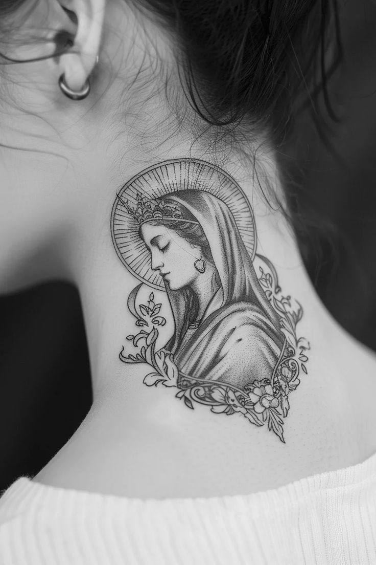 22+ Unique Virgin Mary Tattoo Ideas to Honor Faith