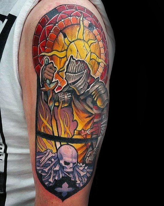 70 Haunting Dark Souls Tattoo Designs for Men