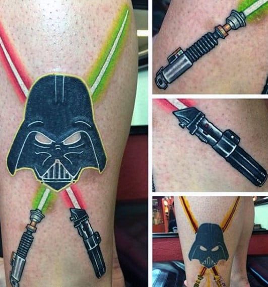 60 Star Wars Lightsaber Tattoo Designs for Men