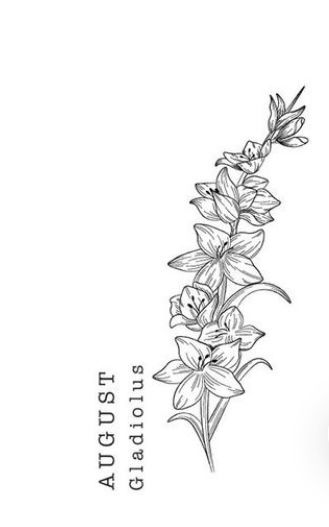 Gladiolus Flower Tattoo Design