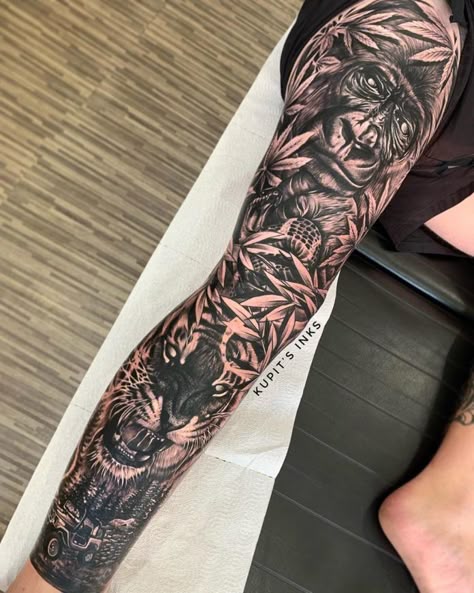 10 Jungle tattoo ideas | sleeve tattoos, tattoo sleeve men, tattoos for guys