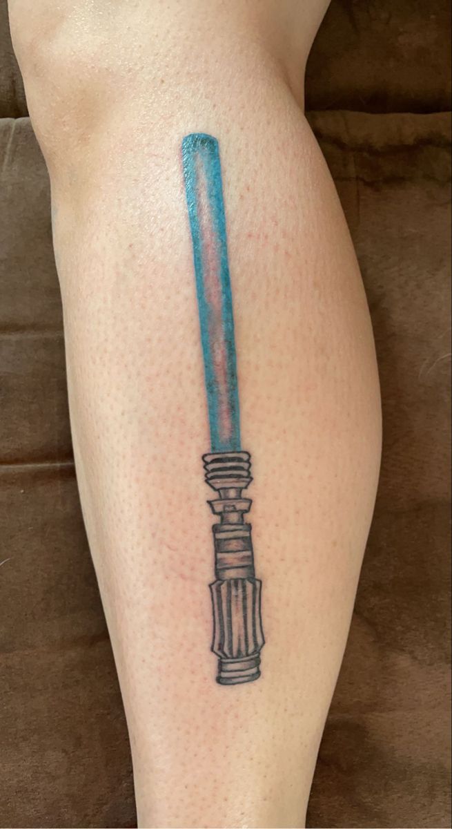 Leia lightsaber tattoo
