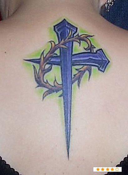 Cross With Dog Tags Tattoo | Pin Tags Cross Of Jesus Tattoos Crown Thorns  And The on Pinterest