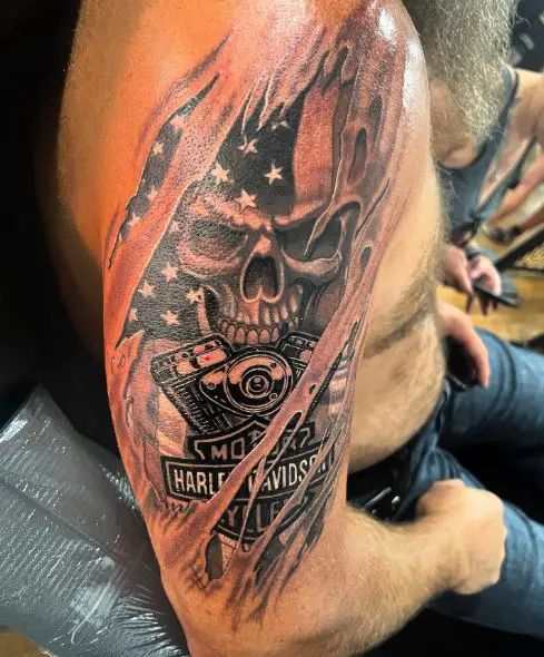 125+ Harley Davidson Tattoo Ideas That Will Get Your Motor Running