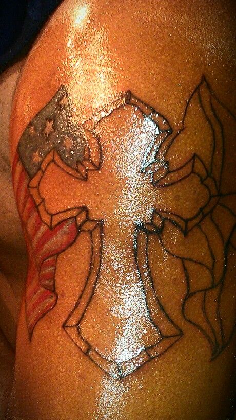 AMERICAN FLAG, JAMAICAN FLAG TATTOO... INCOMPLETE