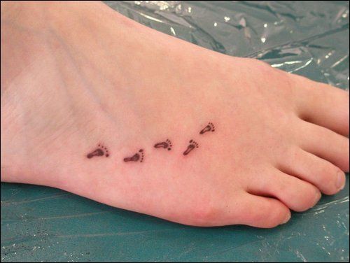 Pin by Judy White on Tattoos | Foot tattoos, Footprint tattoo, Baby feet  tattoos