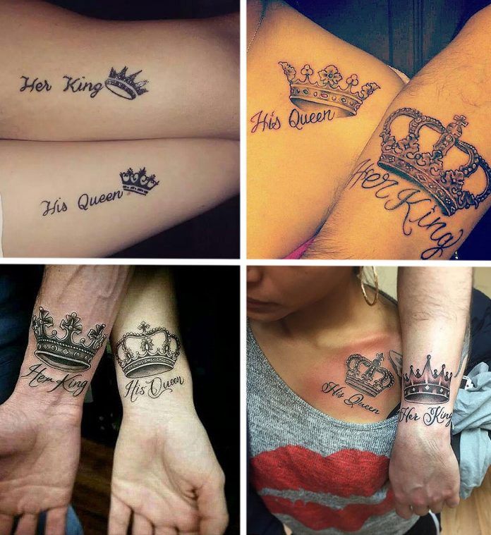 King And Queen Tattoos | Best Couple Tattoo Ideas